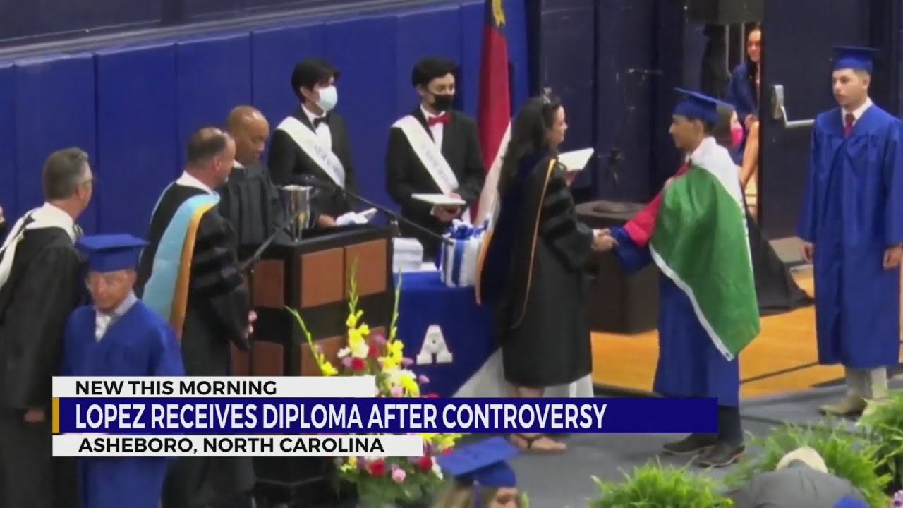 North Carolina student gets his diploma after controversy over Mexican flag
