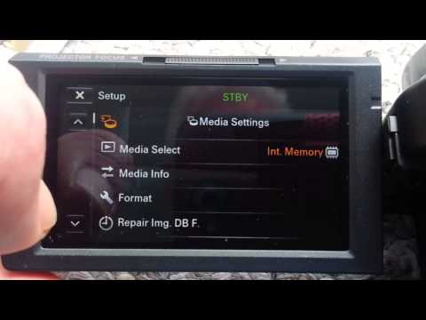 HDR-PJ540 Sony Handycam: Inserting SD Card & Menu Options Check