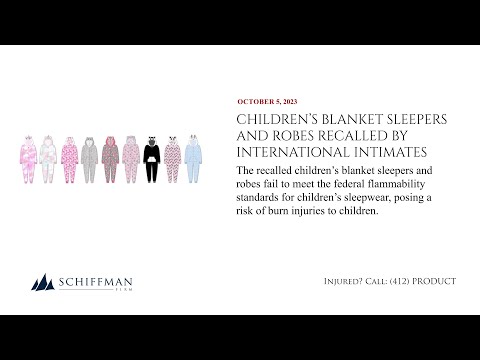 Children’s Blanket Sleepers and Robes Recalled by International Intimates