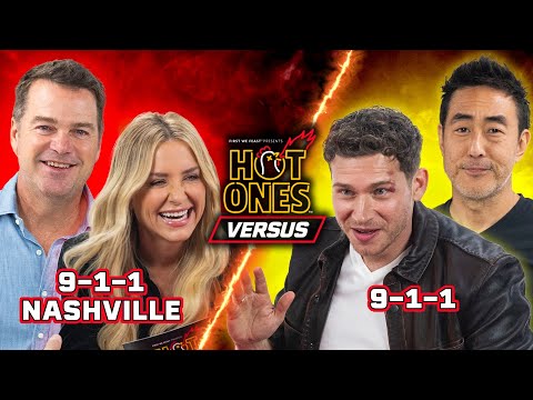 Chris O'Donnell and Jessica Capshaw vs. Kenneth Choi and Oliver Stark | Hot Ones Versus