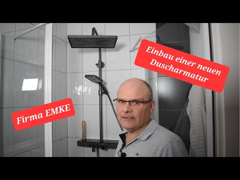 Alte Duscharmatur gegen eine neue Armatur F10 von EMKE getauscht