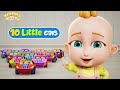 LIVE 10 Little Cars Nursery Rhymes Kids Songs Happy Tots