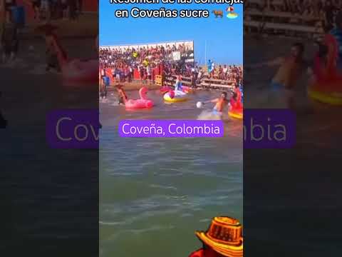 las corralejas en Coveñas, Sucre; bajo el mar