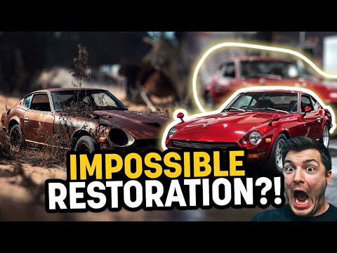 Abandoned Datsun 240Z Restored After Decades 😱 | Satisfying ASMR Rebuild#asmr#carrestoration #viral 