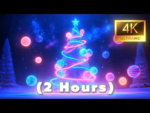 Glowing Christmas Tree 4K Ultra HD (2 Hours) Christmas ambience and Relaxing Christmas music