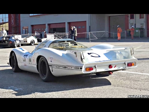 1968 Porsche 908 LH Flat-8 Engine Warm Up - LOUD Sounds!