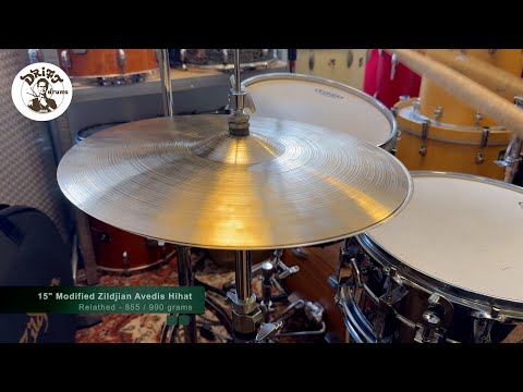 15" Modified Zildjian Avedis Hihat 855/990gr (VIDEO) image 12
