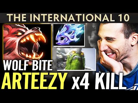 🔥 TI10 ARTEEZY Tiny Moonshard + Wolf Bite Lycan Scepter Crazy ULTRA KILL — EG vs T1 Dota 2 Pro