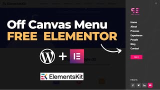 Elementor Free Offcanavs Menu - Side Menu or Navbar