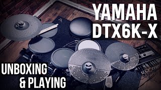 Video thumbnail for Yamaha DTX6K-X electronic drumkit Unboxing & Playing by drumtecTV