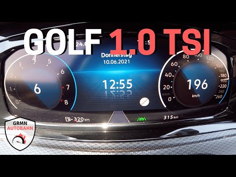 VW Golf 8 1.0 TSI 110 HP | ACCELERATION 3 Cylinder Engine NO SPEED LIMIT