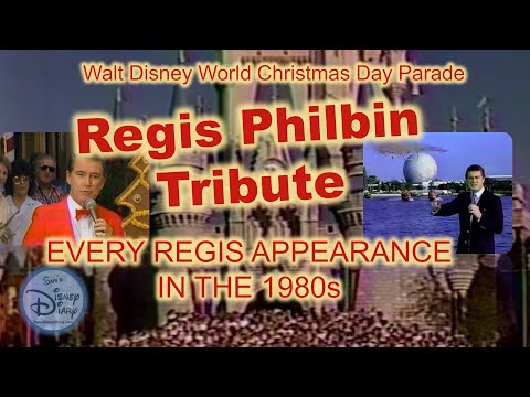 Regis Philbin Tribute | 1980s Walt Disney World Christmas Day Parade | Every Appearance