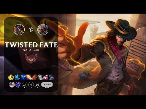 Twisted Fate Mid vs Zed - NA Grandmaster Patch 13.16