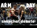 ARM WORKOUT | Snapchat Debate | New Camera Lens!