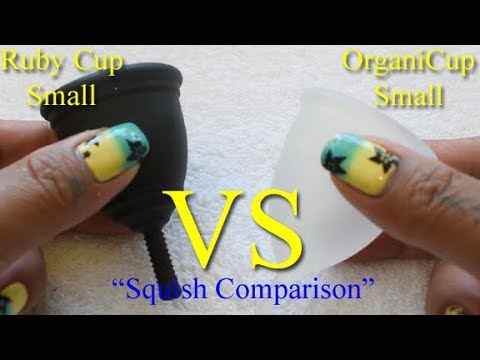 Ruby Cup vs OrganiCup Sm "Squish" - Menstrual Cups