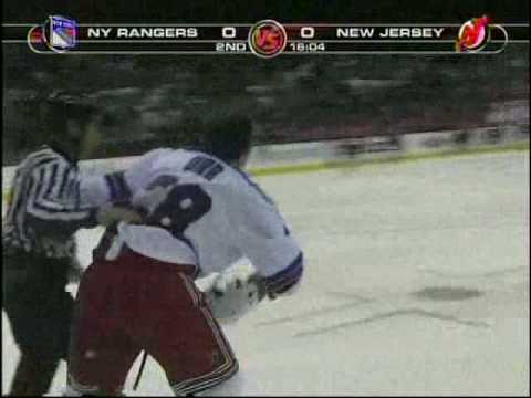 Colton Orr Drops Mike Rupp - 2/9/09