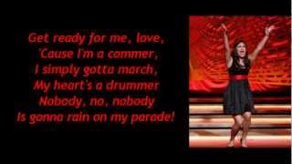 Glee - Don&#39;t Rain On My Parade (lyrics)