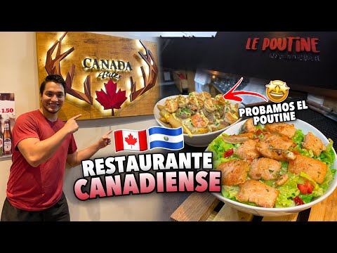 Assim é um RESTAURANTE CANADIENSE em El Salvador 🇸🇻🇨🇦 ¿ O que é o poutine?