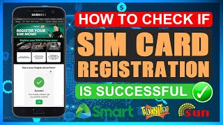 HOW TO CHECK IF SIM REGISTRATION IS SUCCESSFUL