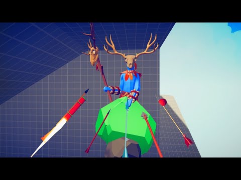 4 ARCHERS & 3 THROWERS vs FALLING UNITS | TABS - Totally Accurate Battle Simulator