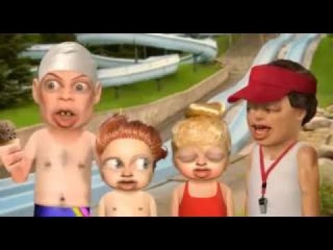 Les glissades d'eau - Têtes à claques