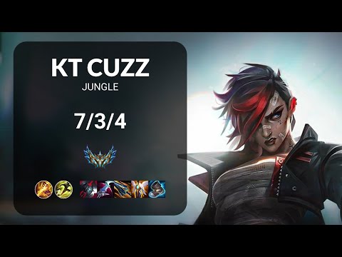 KT Cuzz Vi vs Lee Sin JUNGLE - KR CHALLENGER Patch 15.5
