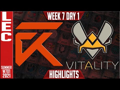 XL vs VIT Highlights | LEC Summer 2021 W7D2 | Excel vs Team Vitality