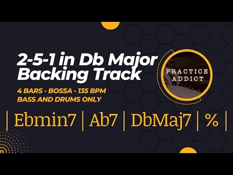 251 in Db Major (4 bars) 135 BPM, Bossa, Bass and drums only