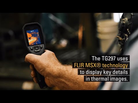 FLIR TG297 Termocamera -25 fino a 1030°C 160 x 120 Pixel 8.7 Hz MSX Juodas 160 x 120 pikselių Built-in display LCD video