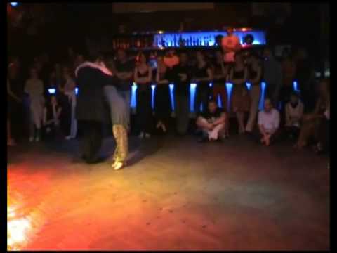  Horacio Godoy  and  Cecilia Garcia  are  dancing  to  a  milonga