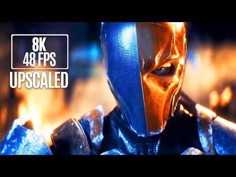 EPIC BATMAN VS DEATHSTROKE FIGHT 8K 48FPS Upscaled (Remastered With Machine Learning AI) Ultra HD