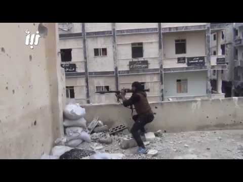 استهداف أحد معاقل النظام في درعا المحطة بقاذف آر بي جي من قبل تحالف صقور الجنوب