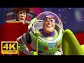 Toy Story 1995 Woody Buzz Explore Pizza Planet Get Stuck In Claw Machine Remastered 4K 60FPS
