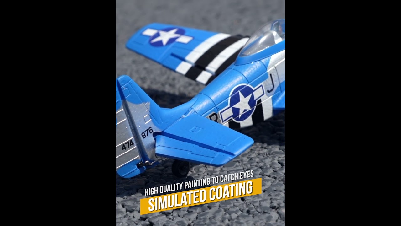 RC letadlo Volantex Mustang P51D, modrá | RCprofi.cz