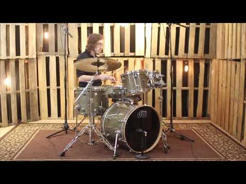 DW Performance Maple Gun Metal Glass Drum Set - 20,10,12,14,6.5x14