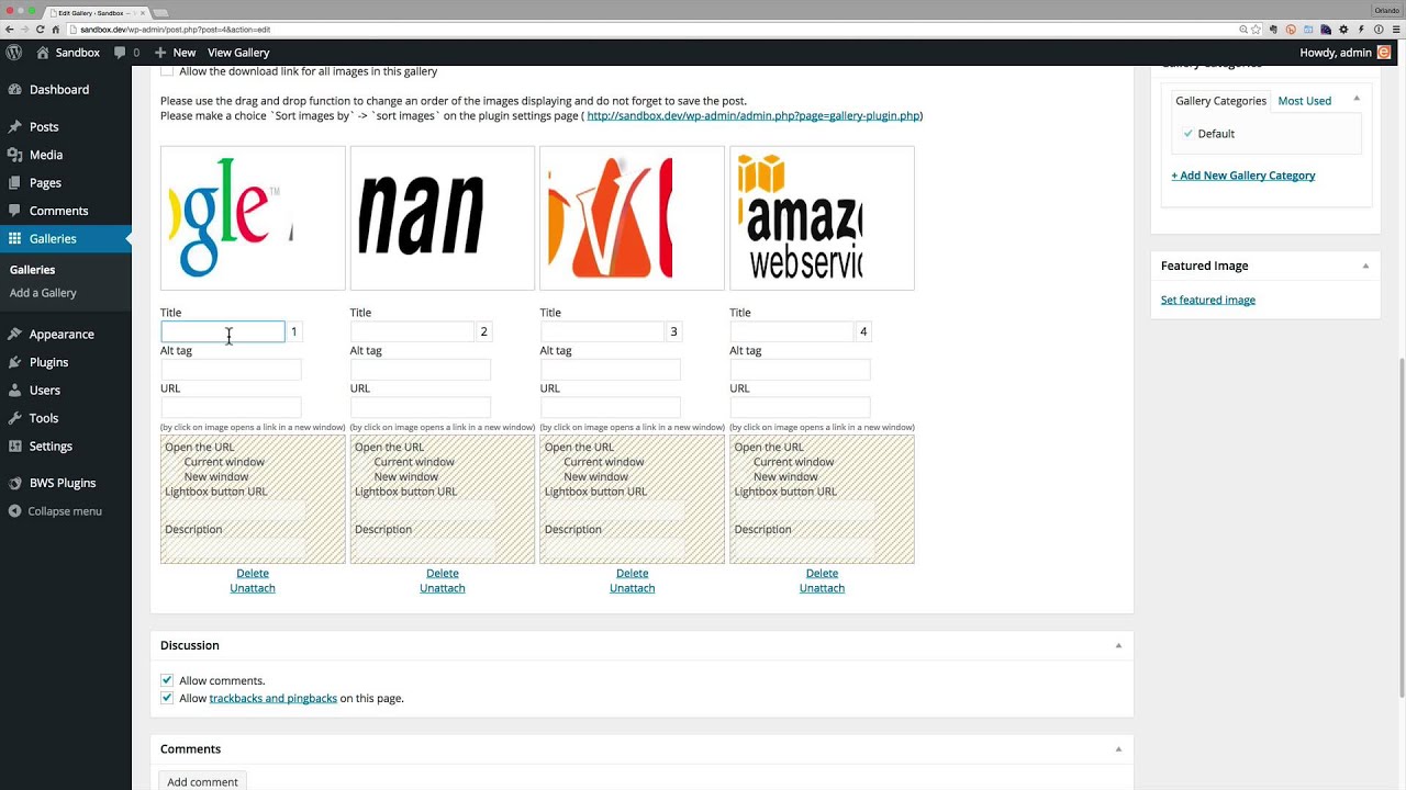 Tutorial for Gallery plugin from BestWebSoft