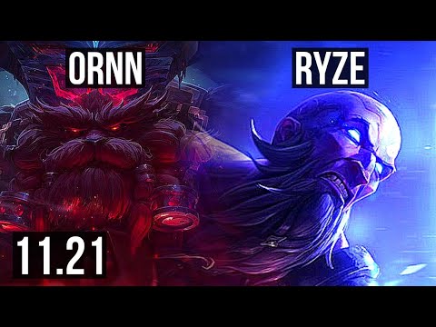 ORNN vs RYZE (TOP) | 1/2/12, 800K mastery | BR Diamond | 11.21