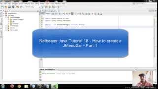 Java Swing Tutorial 18 - How to create a JMenuBar - Part 1