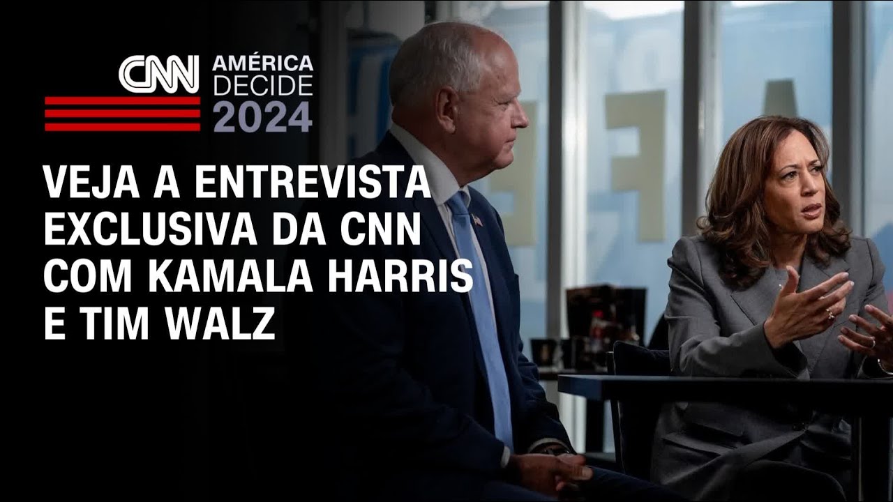Veja a entrevista exclusiva da CNN com Kamala Harris e Tim Walz | AMÉRICA DECIDE