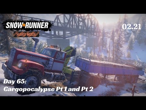 SnowRunner Hard Mode - R02 E21 - Cargopocalypse Pt 1 and Pt 2