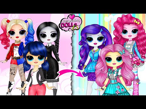 Ladybug, Harley Quinn, Encanto se Disfrazan de MLP - Muñecas de Papel DIY