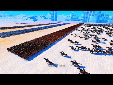 Cavalry Charge Vs 3 Lines of Spartans, Heavy Knight and Romans - Ultimate Epic Battle Simulator UEBS