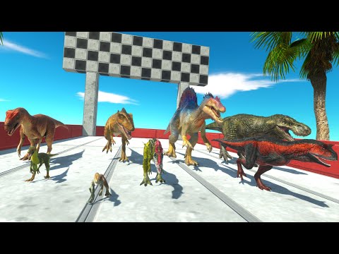 Carnivore Dinosaurs Champions Speed Race T-Rex, Spinosaurus, etc - Animal Revolt Battle Simulator