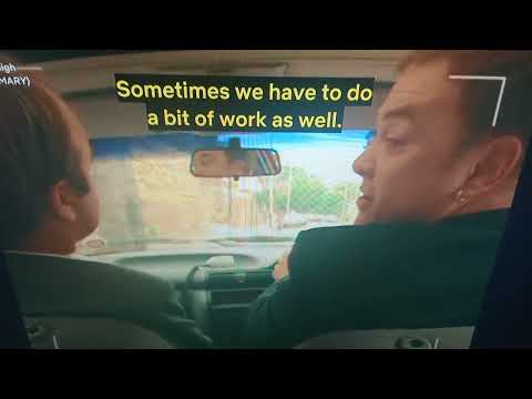 The Thin Blue Line: Inspector Grim, Constable Boyle in a car