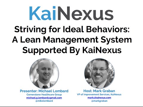 A Lean Management System in KaiNexus - Michael Lombard Webinar