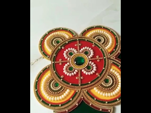 Kundan rangoli design by art with creativity - video 2