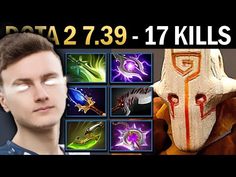 Juggernaut Gameplay Miracle with 17 Kills and Mjolnir - Dota 2 7.39