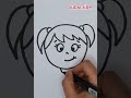 Easy Art for Kids || girl face drawing easy