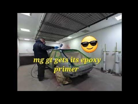 it's all bare metaled we had better get the mgb gt epoxied so we can start the body work