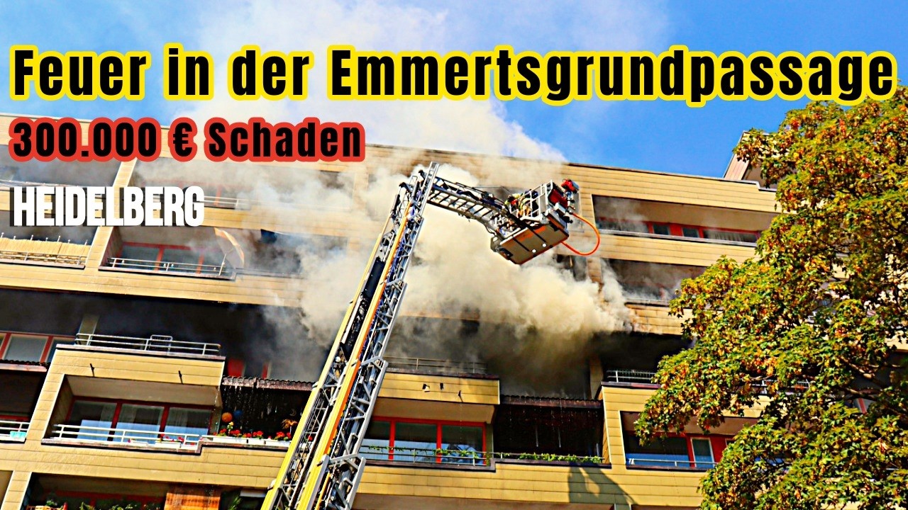 Balkonbrand in Heidelberg – 300.000 € Schaden - Sechs Wohnungen unbewohnbar